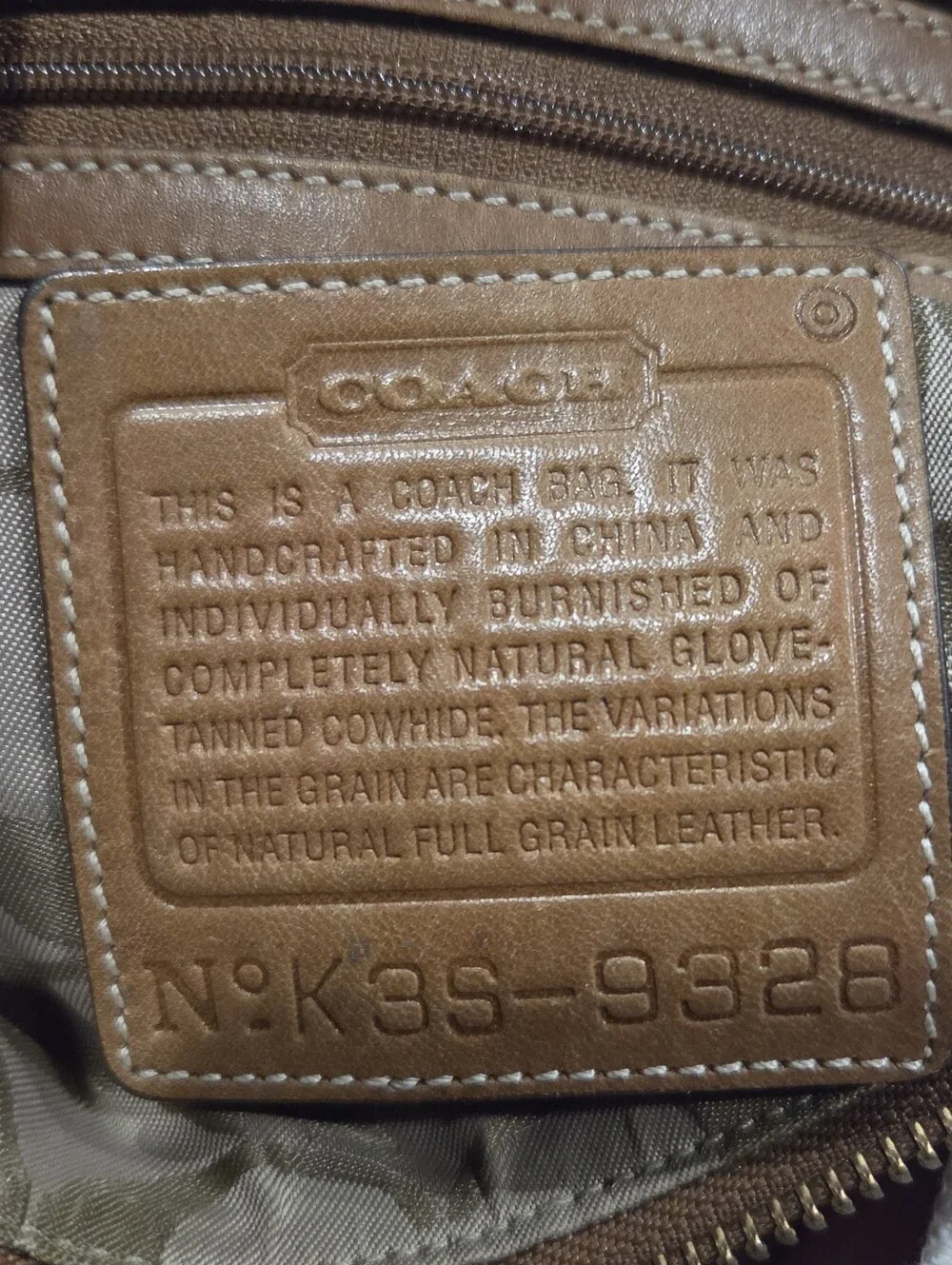 COACH Vintage Legacy Leather Slim Duffle British Tan  Converible Bag 9328